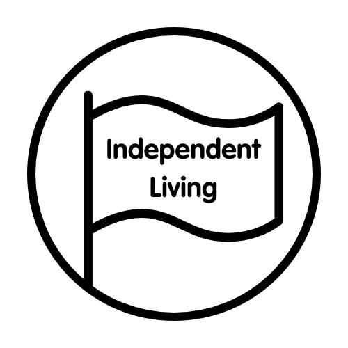 Flag Icon that says 'Independent Living'